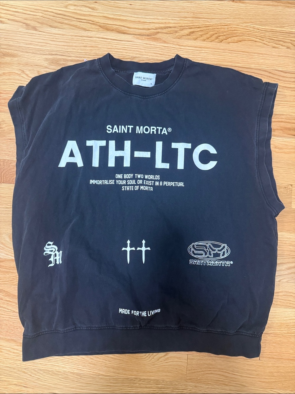 Saint Morta ATH-LTC Black Graphic Muscle Tee
